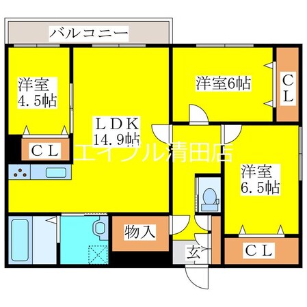 メゾンMT北野の物件間取画像